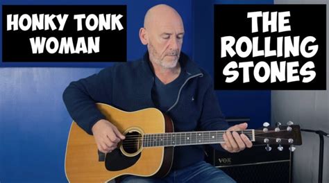 Honky Tonk Woman – The Rolling Stones – Acoustic Guitar Lesson 2022 - Electric Guitar Lessons