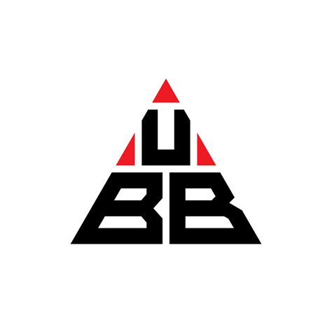 UBB triangle letter logo design with triangle shape. UBB triangle logo ...