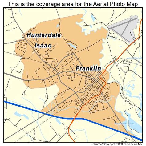 Aerial Photography Map of Franklin, VA Virginia