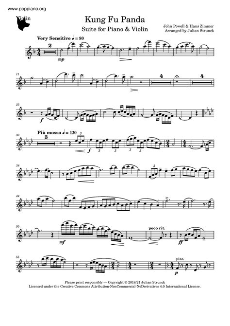 Hans Zimmer-Kung Fu Panda - Oogway Ascends Violin Score pdf, - Free ...