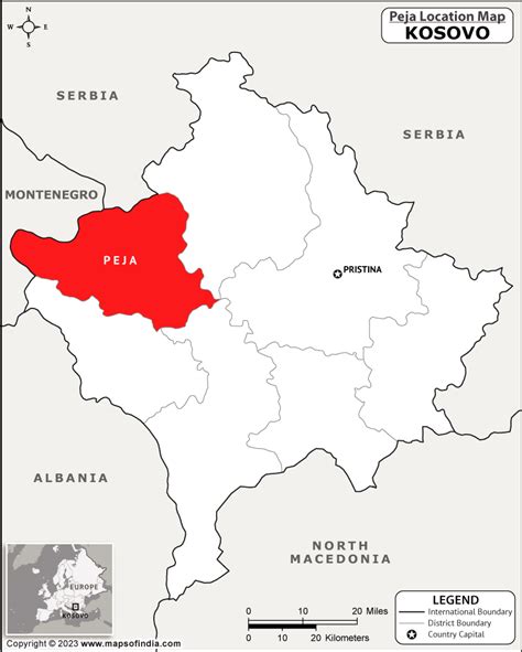 Where is Peja Located in Kosovo? | Peja Location Map in the Kosovo