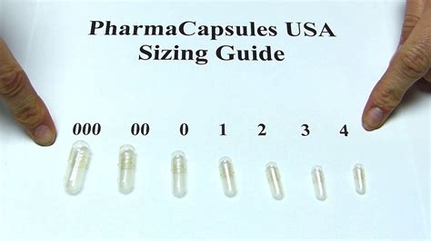 Empty Pill Capsules Size Chart