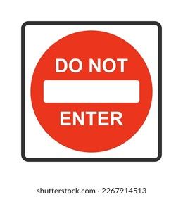 Do Not Enter Road Sign On Stock Vector (Royalty Free) 2267914513 ...