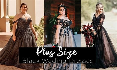 ️ Top 15 Plus Size Black Wedding Dresses 2024 - Hi Miss Puff