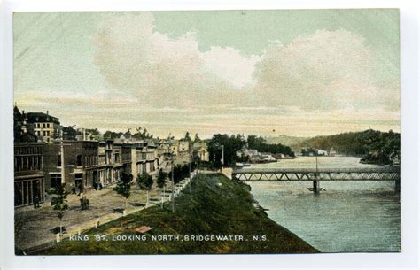 Bridgewater NS Nova Scotia King Street looking North, homes, tiny ...