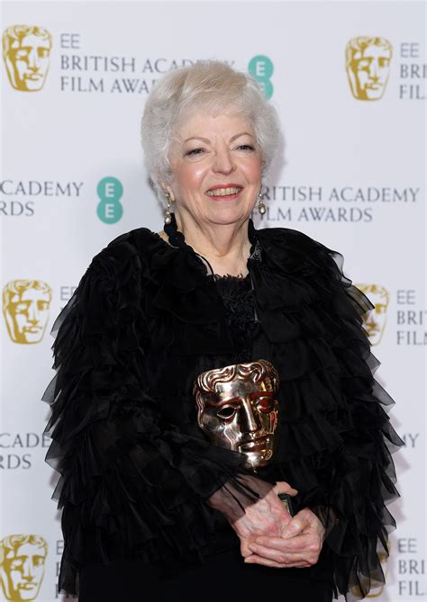 Thelma Schoonmaker is posing on the red carpet at the 2019 BAFTA Awards in London on Sunday Febr ...