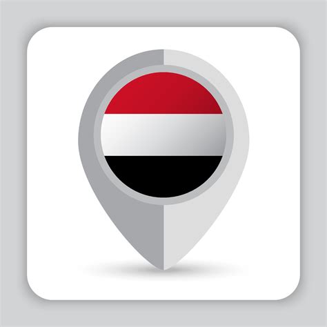 Yemen Flag Pin Map Icon 35033386 Vector Art at Vecteezy