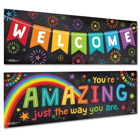 Sproutbrite Classroom Decorations Banner/Poster - Welcome Banner ...