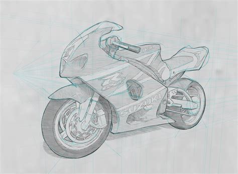 Motorbike Drawing Techniques :: Behance