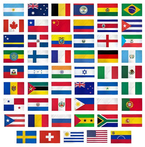 2x3 Flag Set of 53 Country Countries Polyester Flags 2'x3' Grommets | eBay