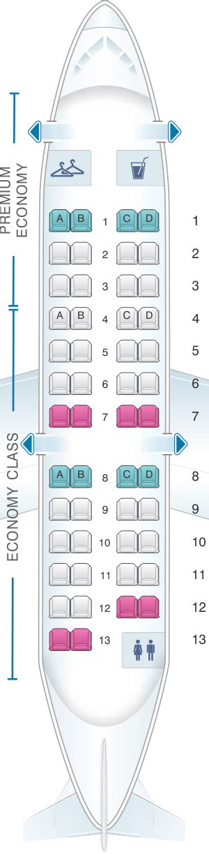 Seat Map American Airlines CRJ 200 | SeatMaestro.com