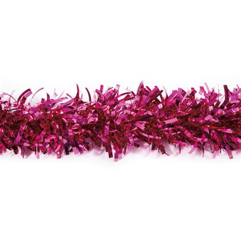 25' Pink Metallic Twist Floral Novelty Christmas Garland | Christmas ...