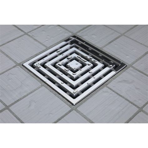 Ebbe Unique Square Shower Drain Grate Frames - Stainless Steel - Polished Chrome - Walmart.com ...