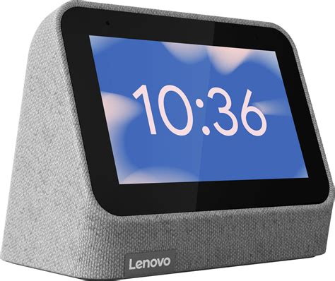 Best Buy: Lenovo Smart Clock (2nd Gen) 4" Smart Display with Google Assistant Heather Grey ...