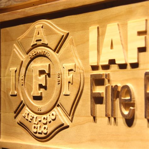 IAFF International Association of Fire Fighters Wooden Sign | SafeSpecial