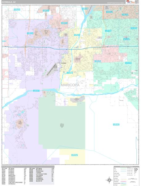 Avondale Arizona Wall Map (Premium Style) by MarketMAPS - MapSales