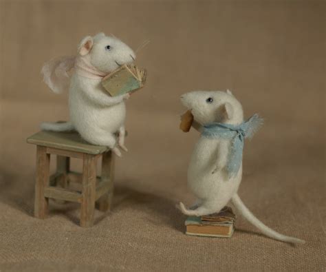 mice reading a book | two stuffed mice. see more of my anima… | Flickr