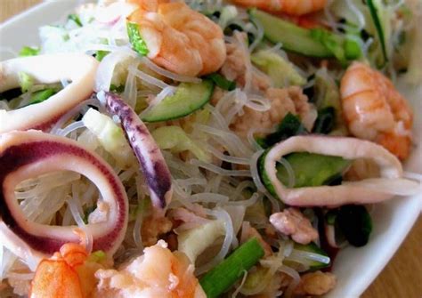 Thai-style Cellophane Noodle Salad Recipe by cookpad.japan | Recipe | Shrimp recipes easy ...