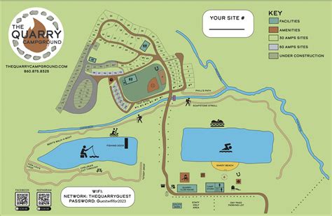 The Quarry Campground & RV Park Map in Tolland, CT