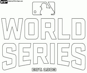 Logo of the MLB World Series coloring page printable game