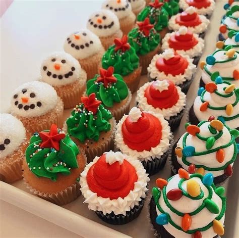 Christmas theme cupcakes – Artofit