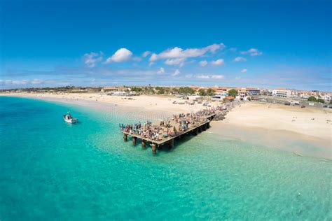 Aerial View Of Santa Maria Beach In Sal Cape Verde - Cabo Verde Stock Image - Image: 48916693