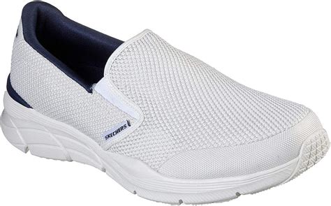 Amazon.com | Skechers - Mens Equalizer 4.0 - Krimlin Shoes, Size: 9 M US, Color: White/Navy ...