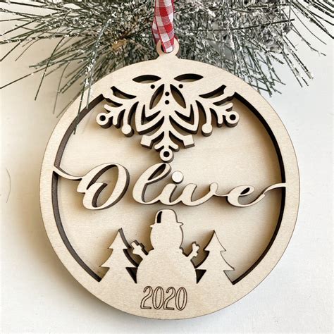 Personalized Christmas Ornament With Name Laser Cut Wood | ubicaciondepersonas.cdmx.gob.mx