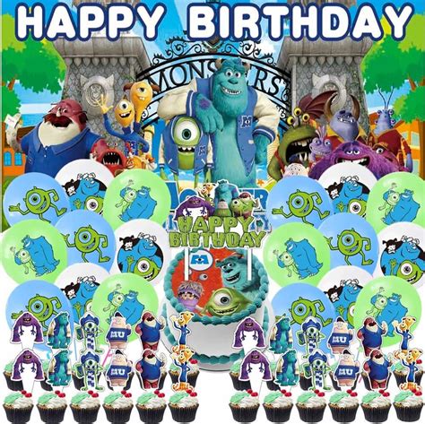 Amazon.com: Monsters University Party Supplies Birthday Decorations Cake Topper Balloons ...