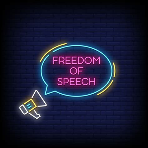 Freedom of Speech Neon Signs Style Text Vector 2263442 Vector Art at Vecteezy