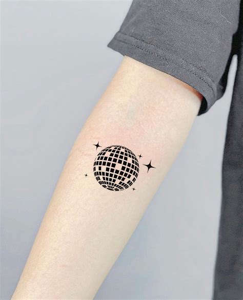 Disco Ball Tattoo Temporary Tattoo Fake Tattoo Black - Etsy Australia