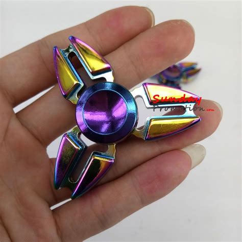 Custom Fidget Spinner Hand Toy Rainbow Color Tri Spinner Factory | Rainbow colors, Fidget ...