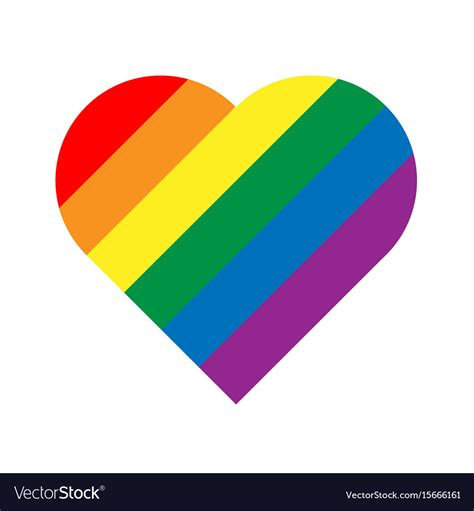 Lgbt rainbow pride flag in a shape of heart Vector Image, pride rainbow - delegacion.uc3m.es