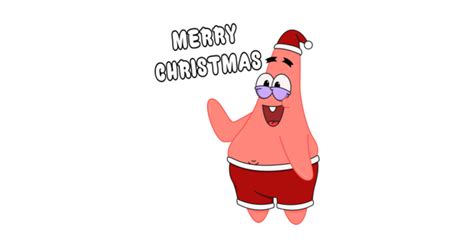 Merry Christmas Patrick Star - Christmas - Sticker | TeePublic