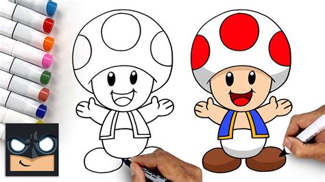 How To Draw Toad | Super Mario - YouTube