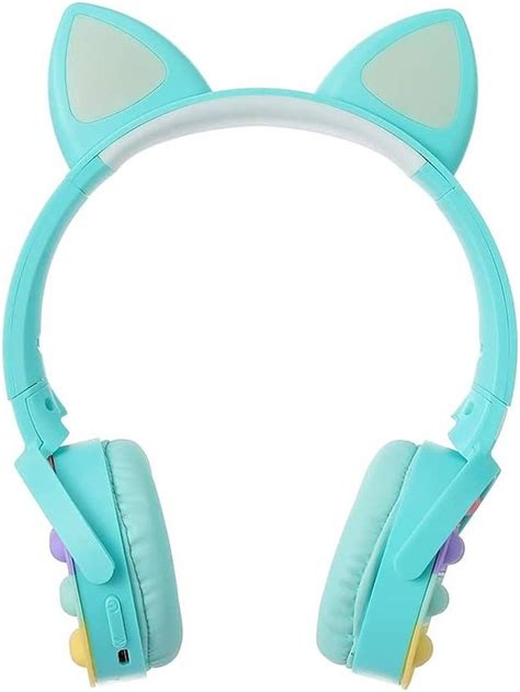 MINISO Foldable Wireless Headset with LED Light Gaming Headset with Mic for PS4, Xbox, PC ...