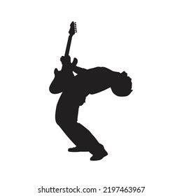 Guitar Player Silhouette Style Vector Silhouette Stock Vector (Royalty ...