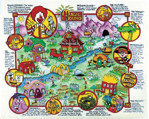 Here's art director Rich Seidelman's 1995 McDONALDLAND MAP concept drawing that shows you what ...