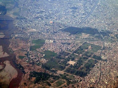 an aerial view of a city from the air