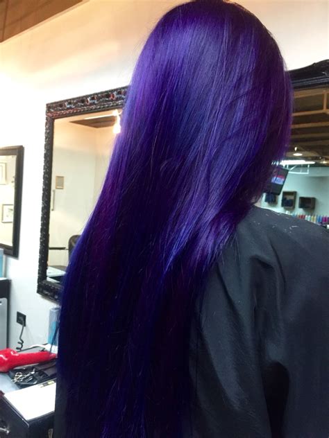 Violet with Blue pravana hair #stylistsarahphall | Dark violet hair, Pinterest hair, Dyed hair