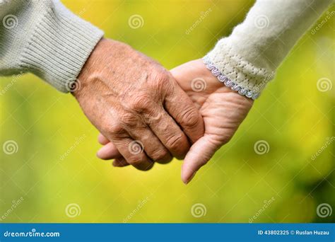 Elderly Couple Holding Hands Stock Image - Image of love, elderly: 43802325