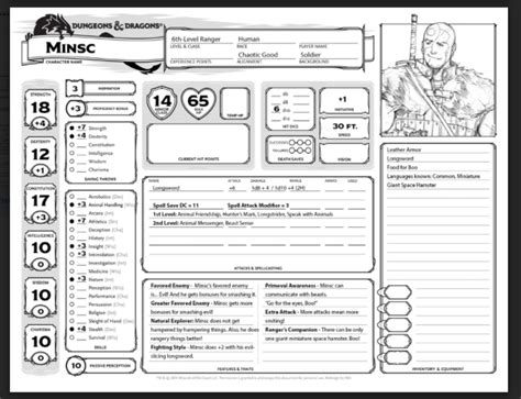 Pregenerated Characters for Dungeons & Dragons – Tim Bannock