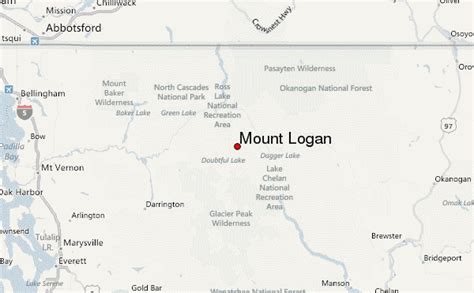 Canada Physical Map Of Mount Logan