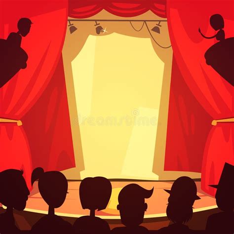 Theater Scene Illustration stock vector. Illustration of quotes - 210049366