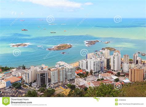 Vitoria, Vila Velha, Bay, Port, Mountains, Espirito Santo, Brazil ...