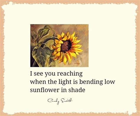 haiku~ sunflower in shade Cindy Smith | Haiku poems, Haiku, Tanka poetry