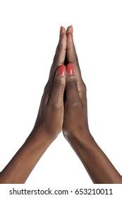 African American Woman Praying Hands