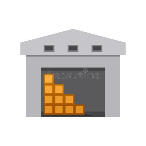 Warehouse Building Silhouette Icon Stock Vector - Illustration of estate, pallet: 125539081