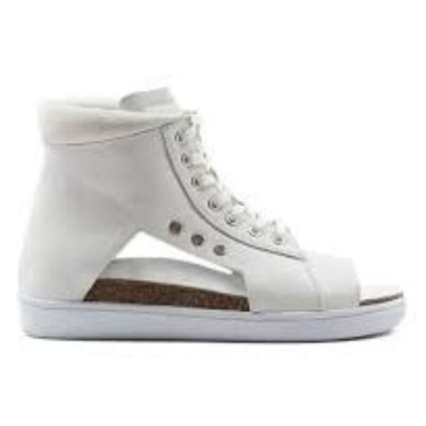 Aeria Nappa Leather Peep-Toe Sneaker Size 10M | Black leather sneakers, Sneakers, Me too shoes