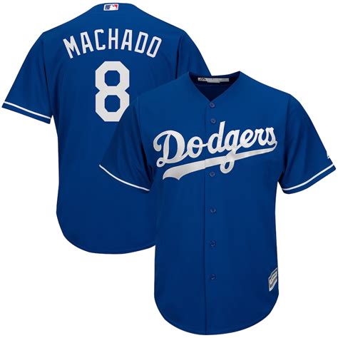 Men's Los Angeles Dodgers Manny Machado Majestic Royal Official Cool ...